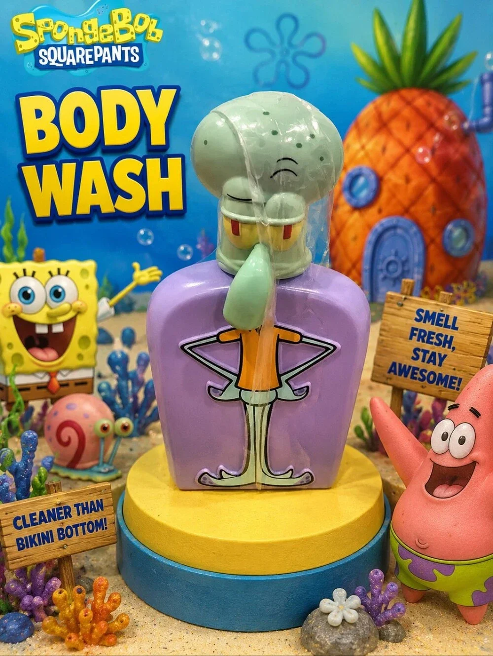 Squidward Kids Body Wash Bottle 15 Oz. REUSEABLE